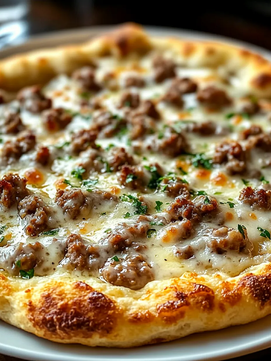 A slice of pizza with meat and cheese.