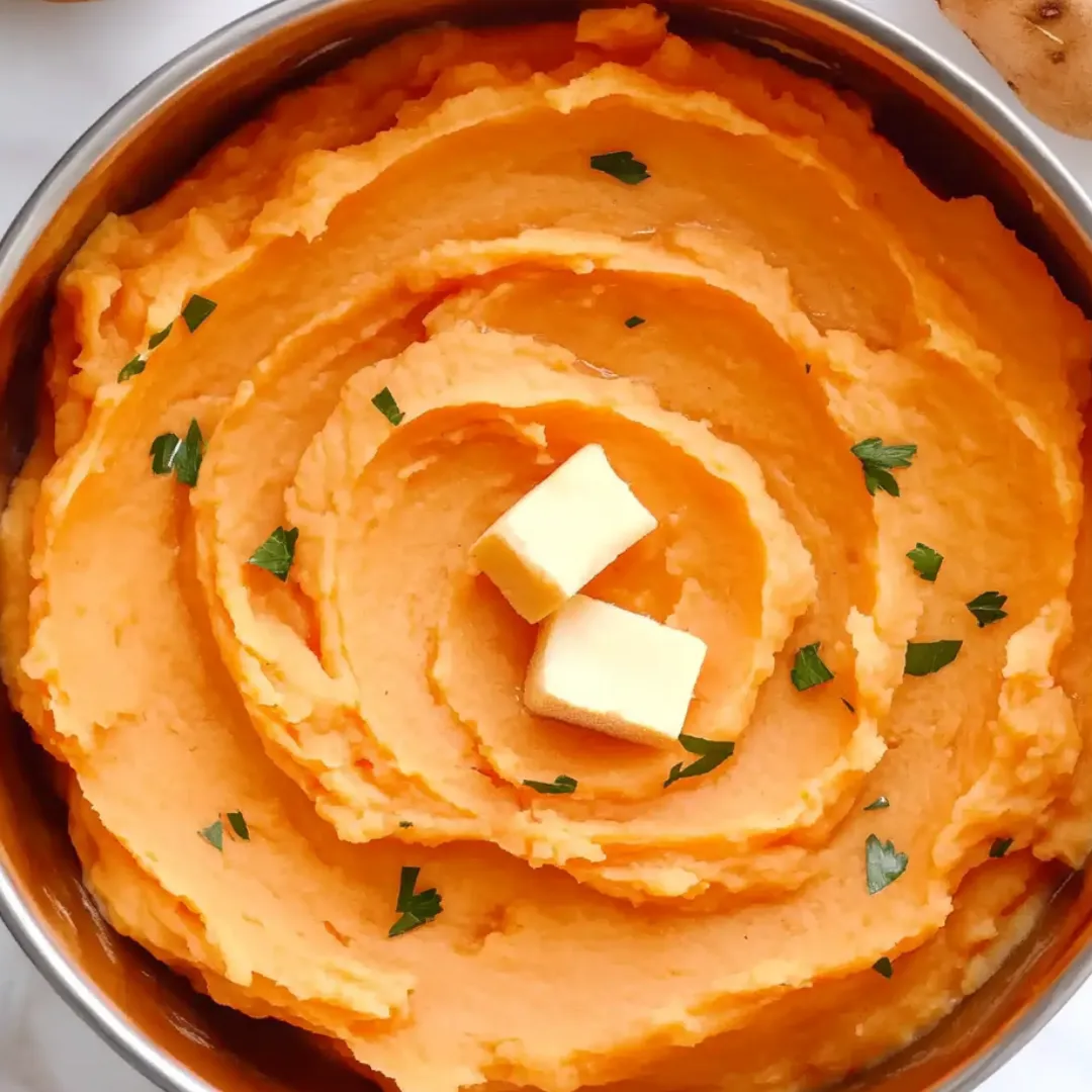 A bowl of mashed potatoes with butter on top.