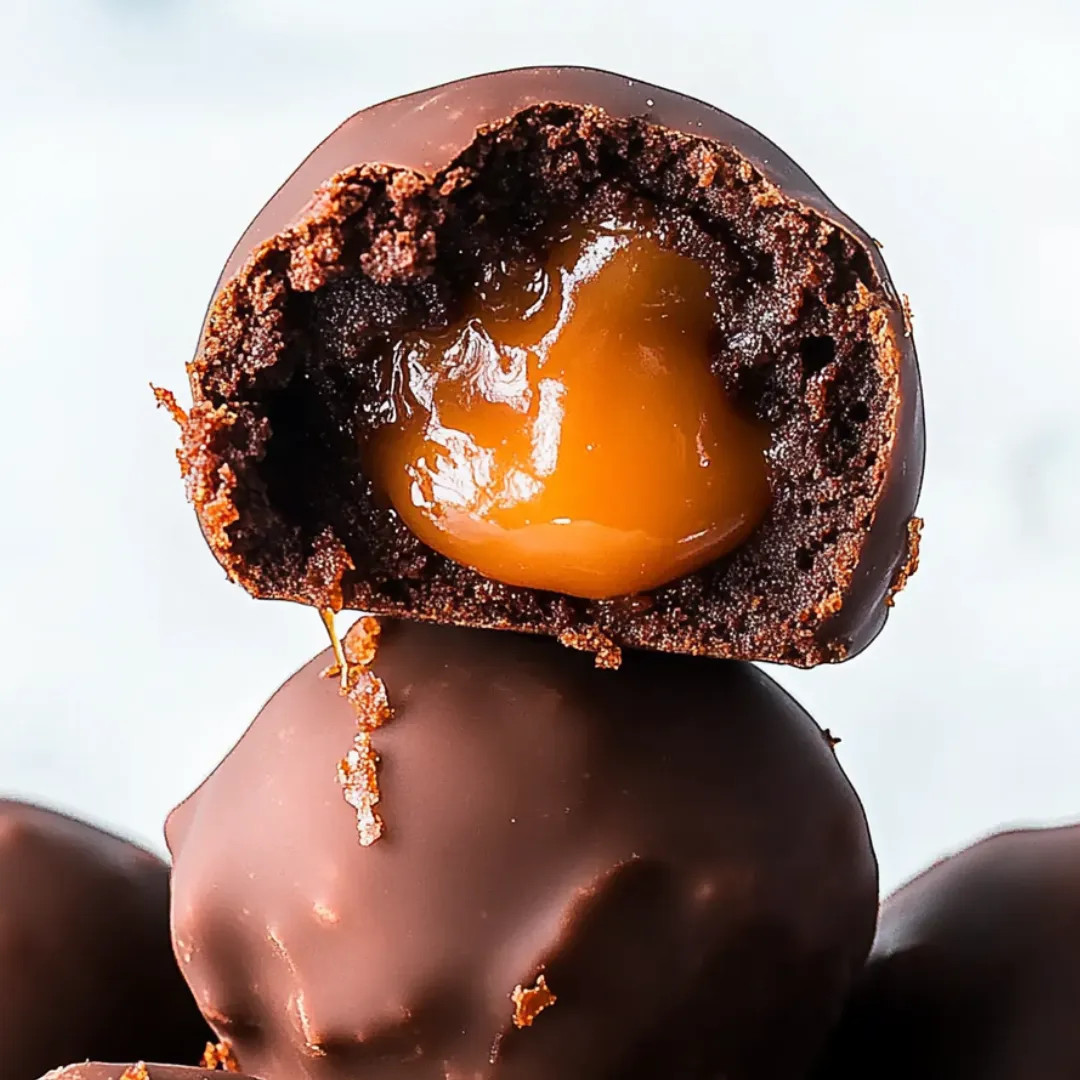A chocolate covered marshmallow with a hole in the center.