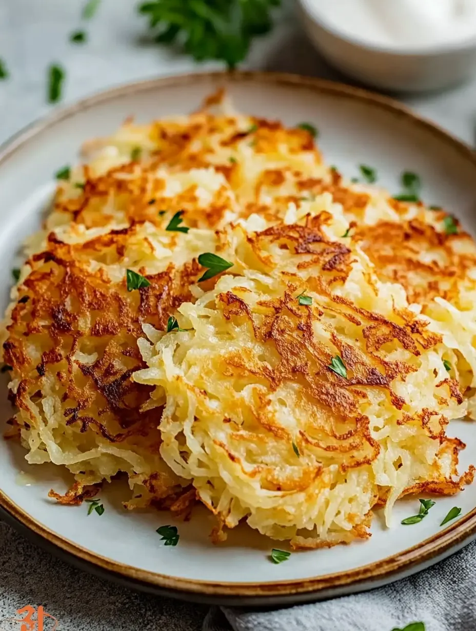 A plate of food with a green herb on it.