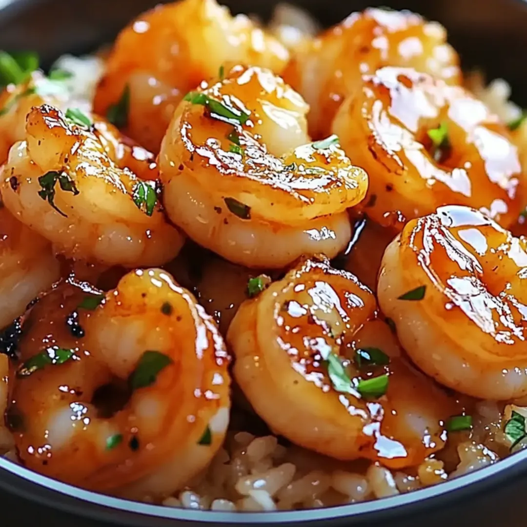 A bowl of shrimp and rice.