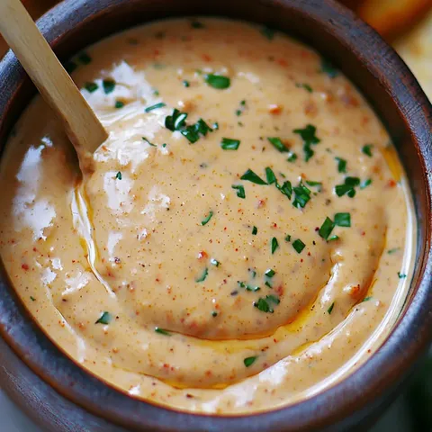 A bowl of soup with a spoon in it.