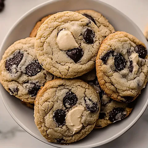 A bowl of cookies with white frosting.