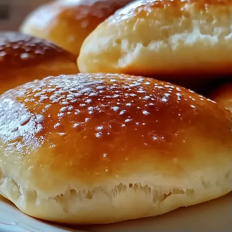 A plate of bread rolls.