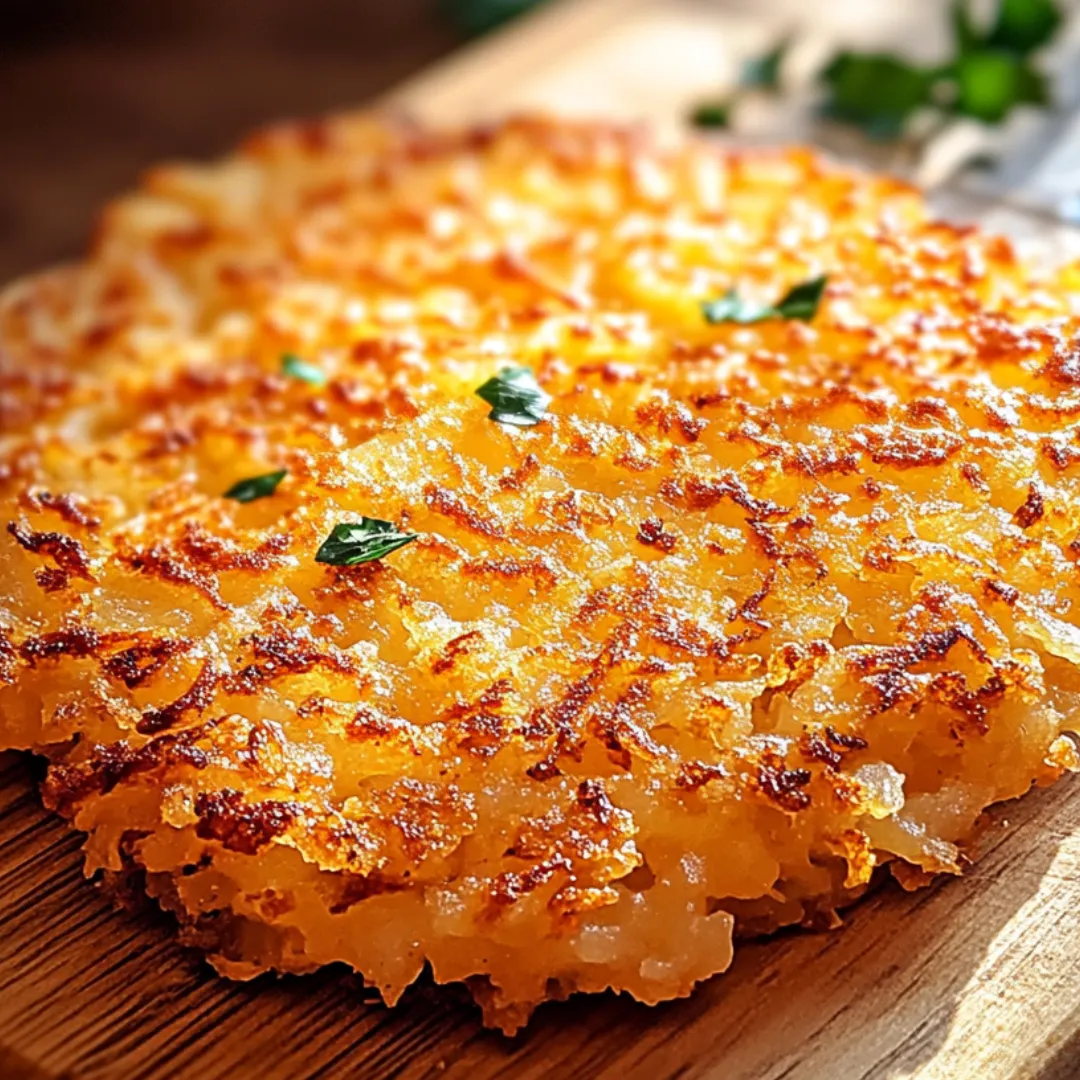 A piece of food on a wooden board.