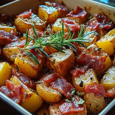 A white bowl filled with meat and potatoes.