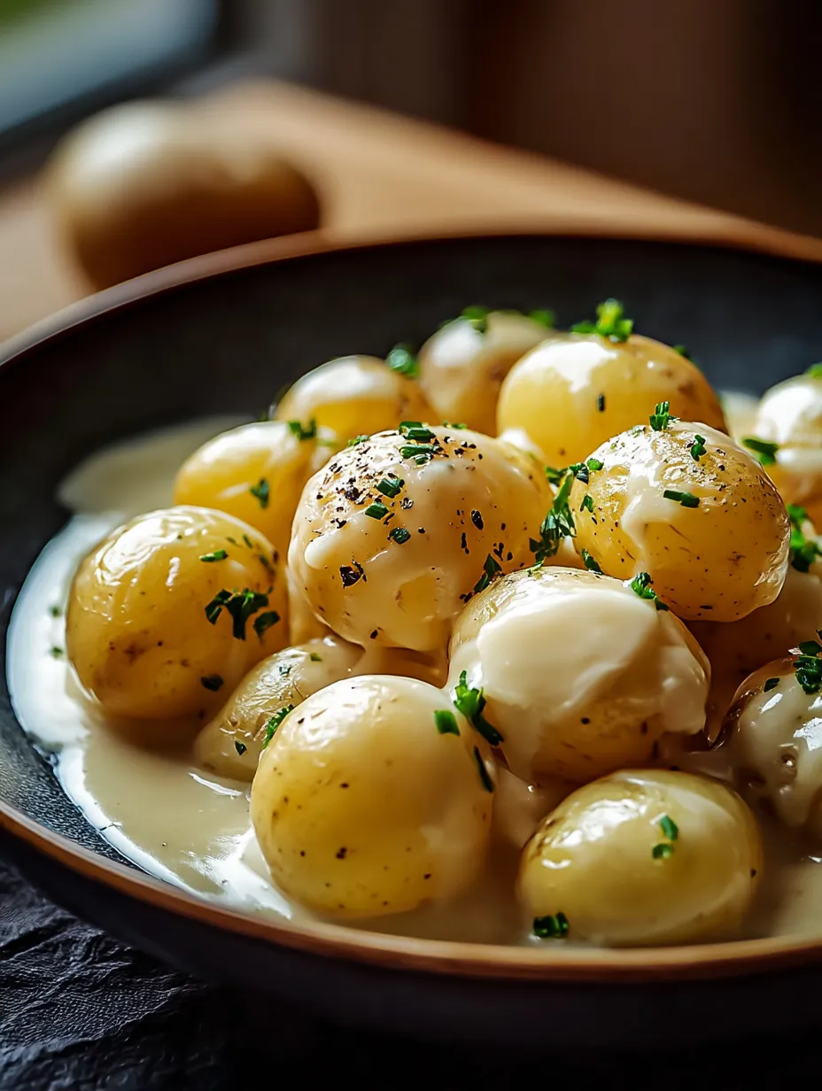 A bowl of food with potatoes and cheese.