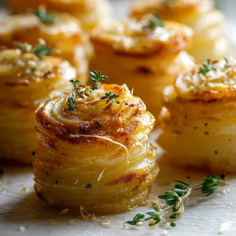 A plate of food with a sprig of parsley on top.