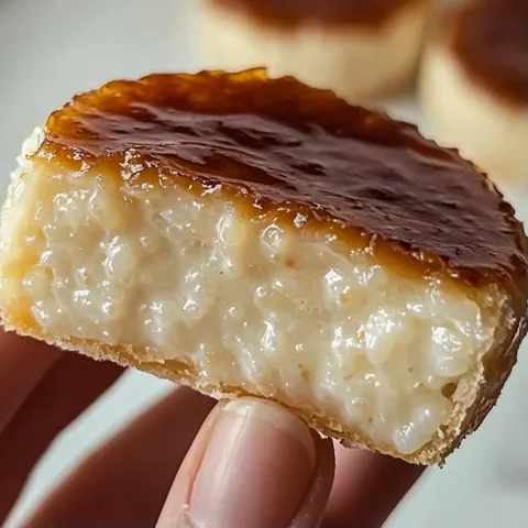 A slice of pastry with a brown sauce on top.