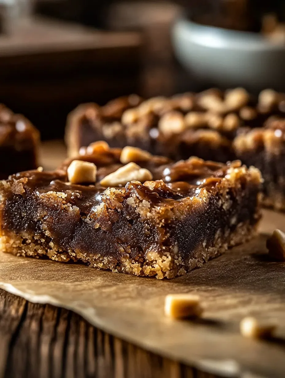 A piece of chocolate cake with nuts on top.