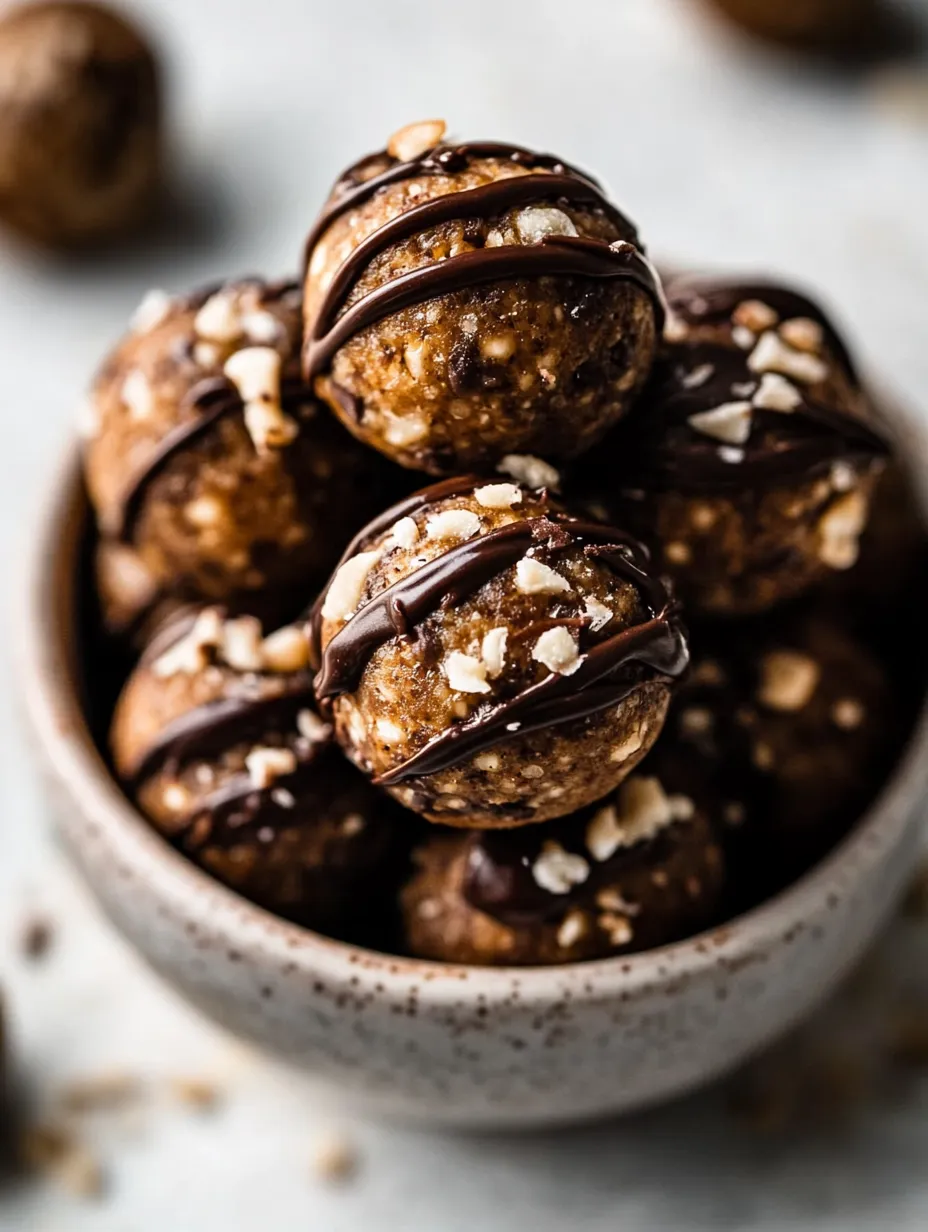 Bowl of chocolate covered balls.