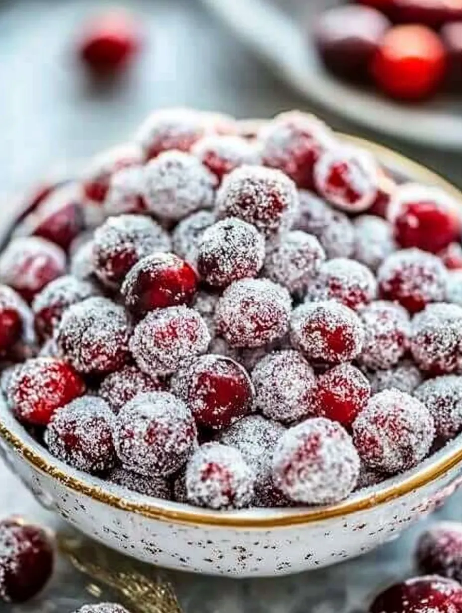 Bowl of frozen cranberries.
