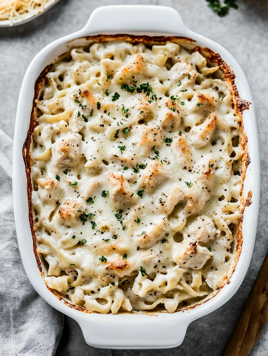 A bowl of chicken and noodles.