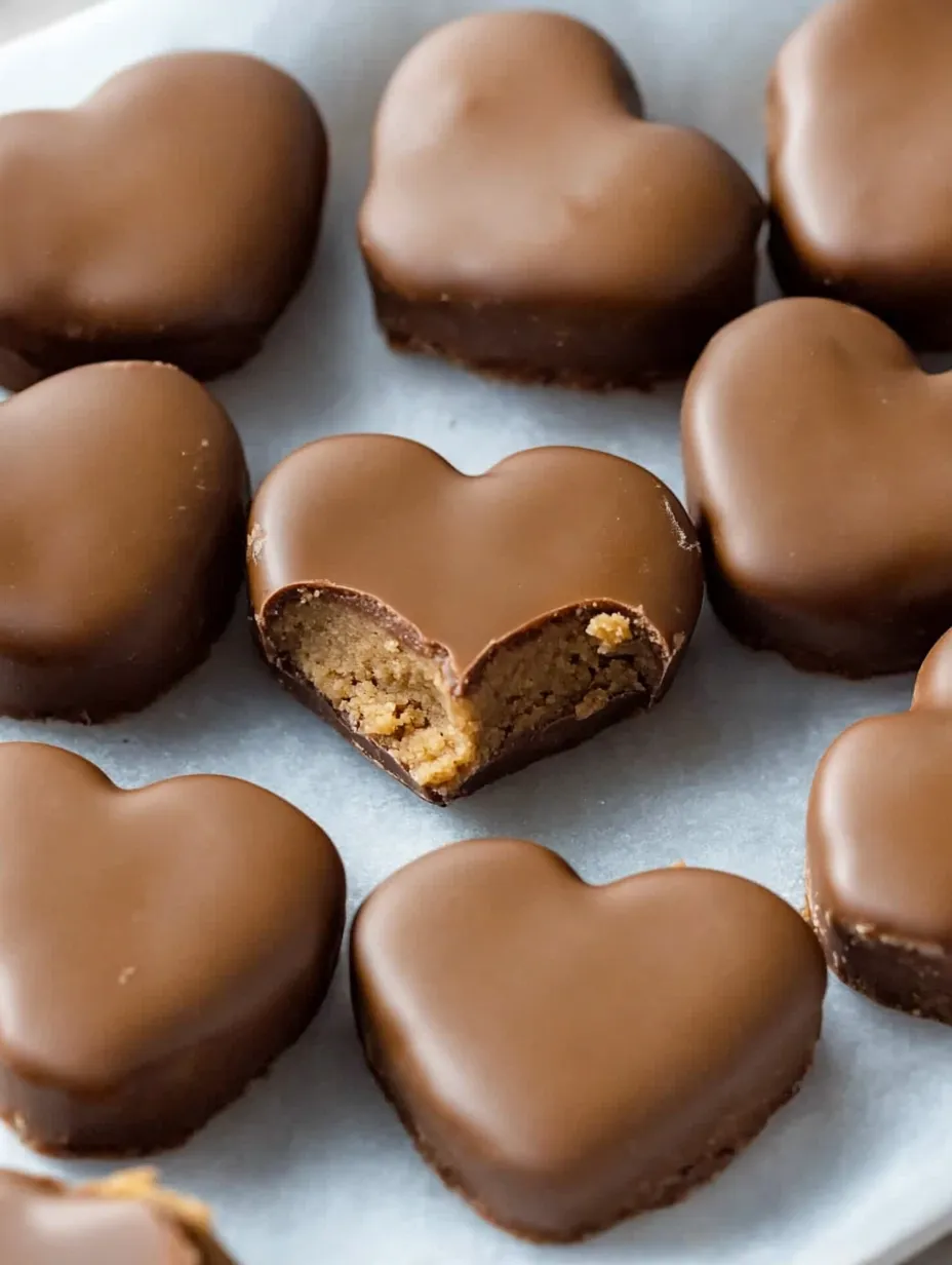 A chocolate heart with a cookie in the middle.