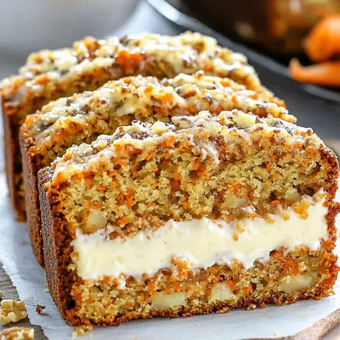 A slice of carrot cake with white frosting.