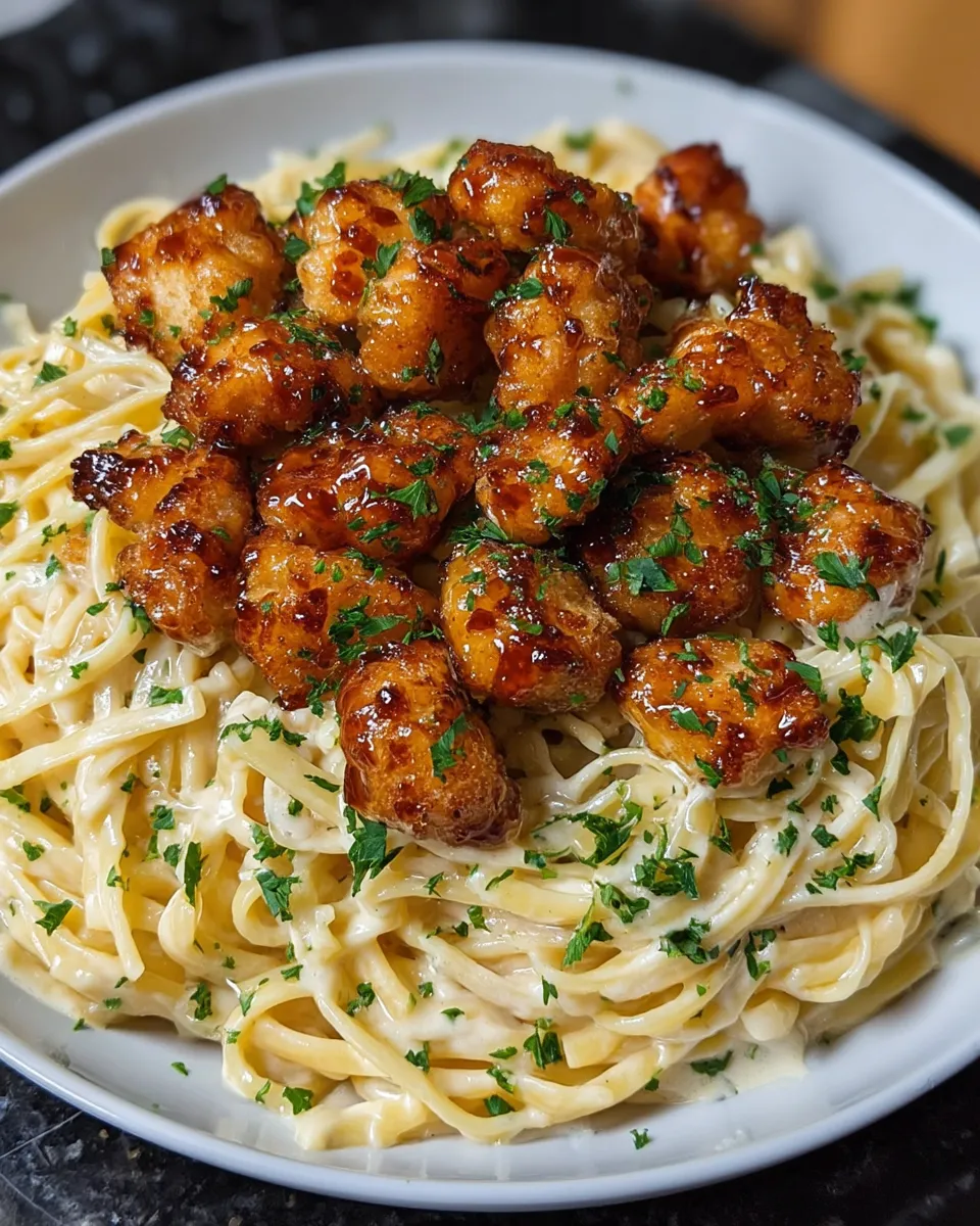Honey Pepper Chicken with Creamy Garlic Butter Pasta Recipe