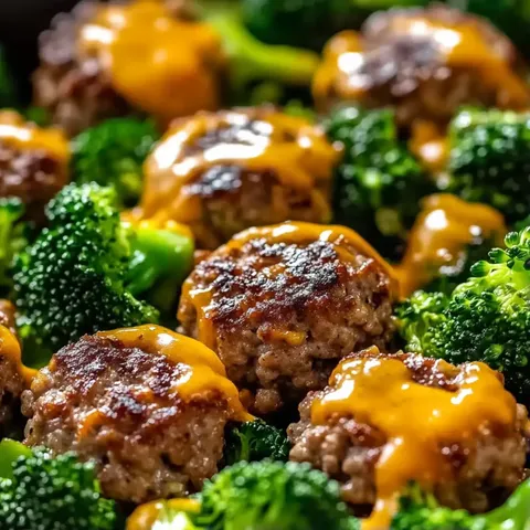 A plate of meatballs with cheese on top.