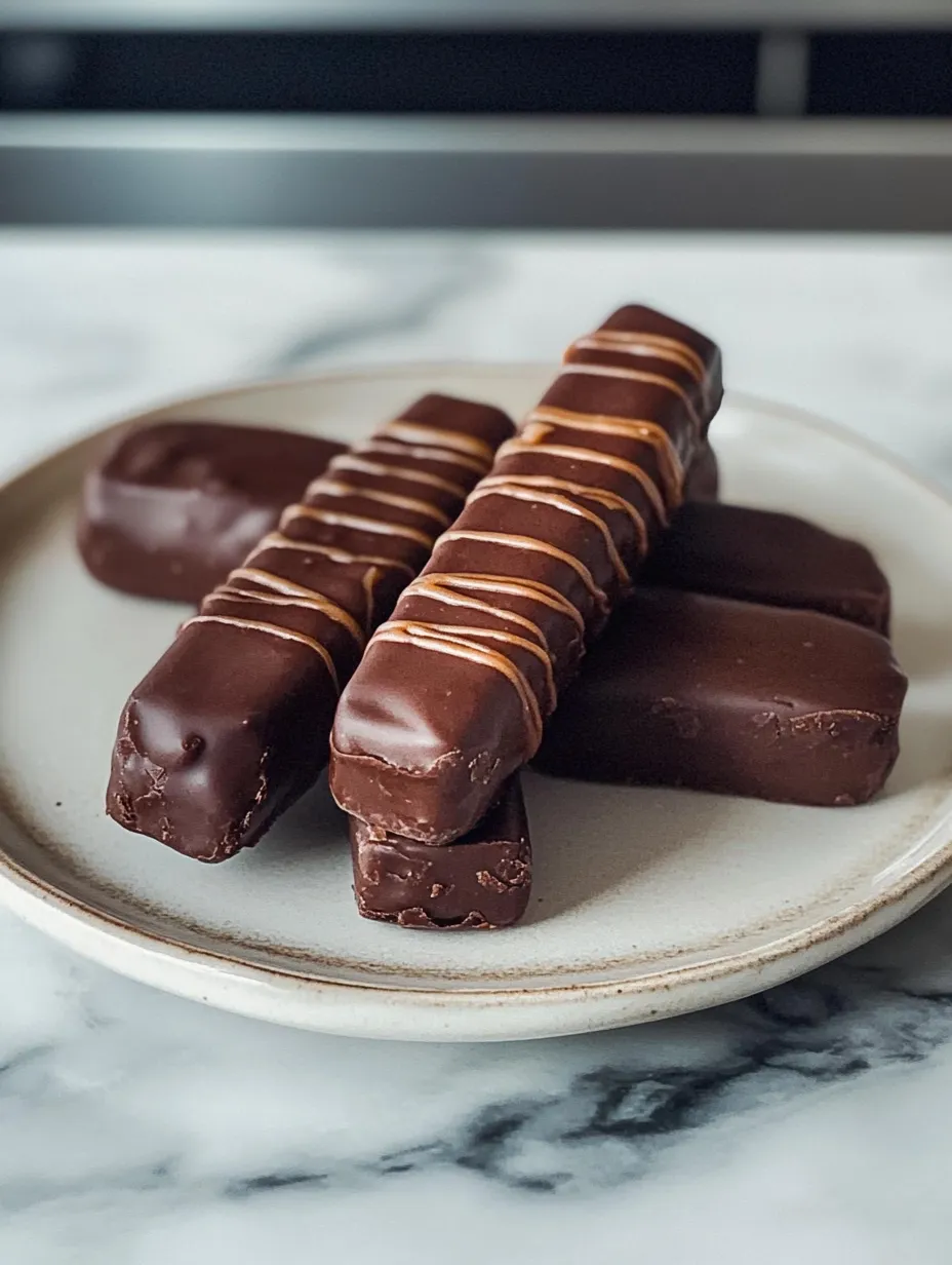 A plate of chocolate candies with white icing.