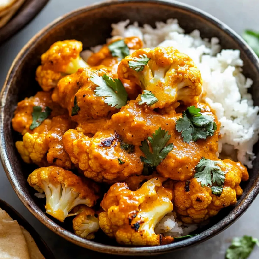 A bowl of food with cauliflower and rice.