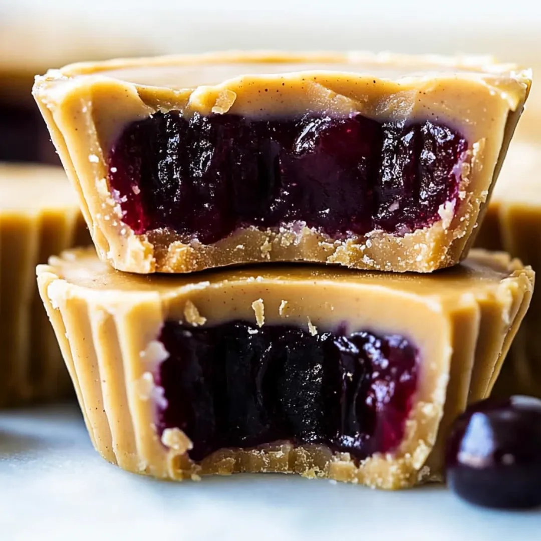 Two desserts with berries and caramel.