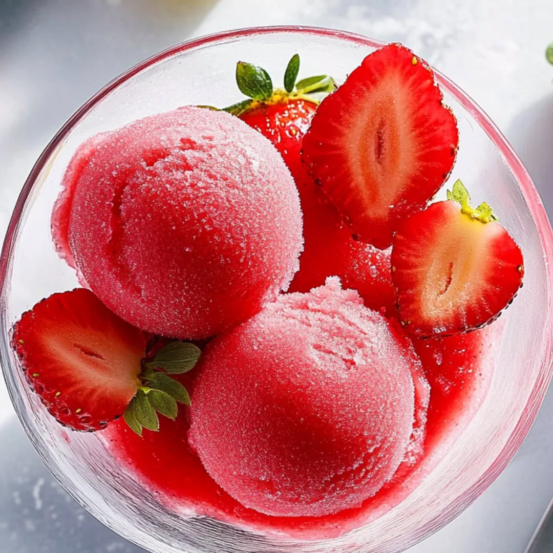 A bowl of strawberries and cream.