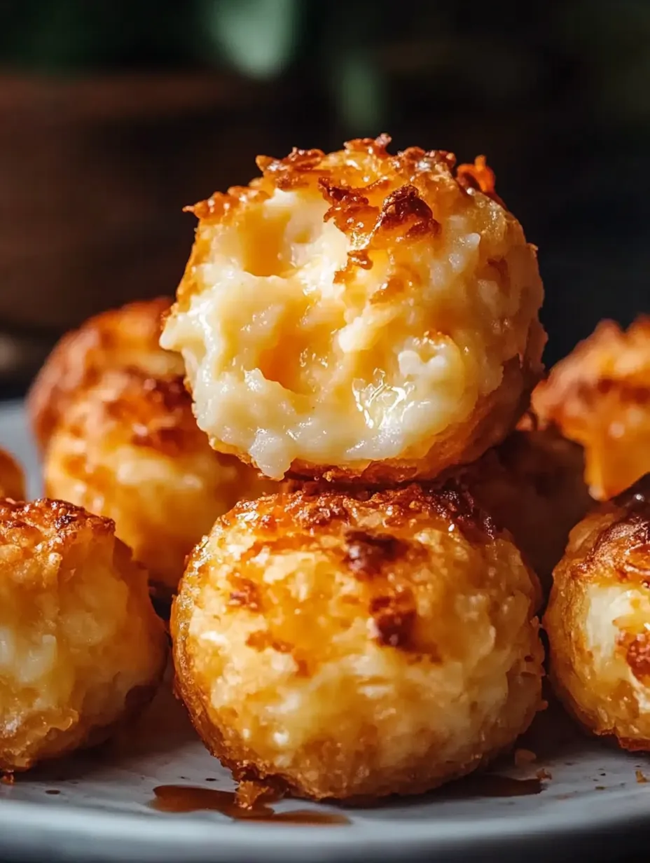 A stack of cheese balls.