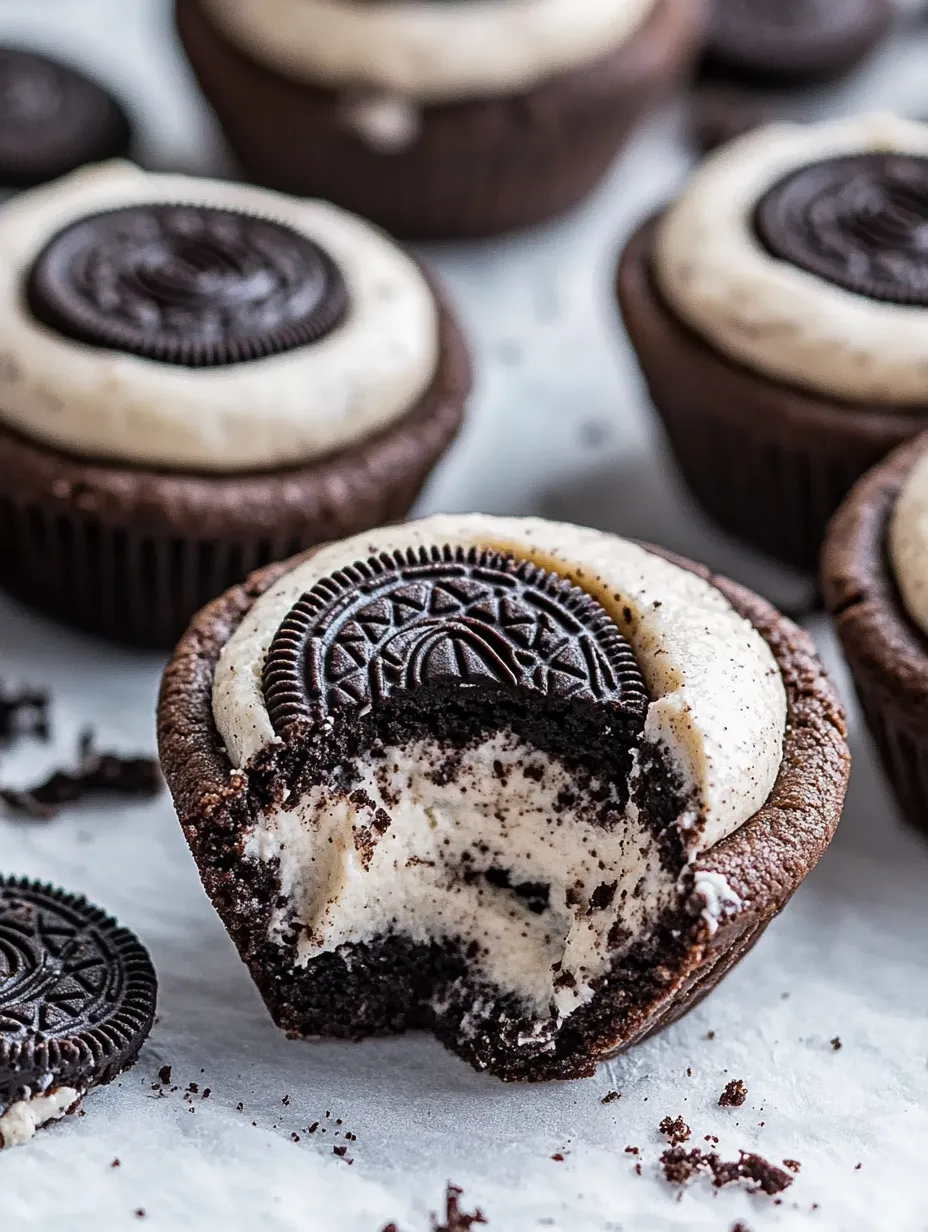 A cupcake with a bite taken out of it.