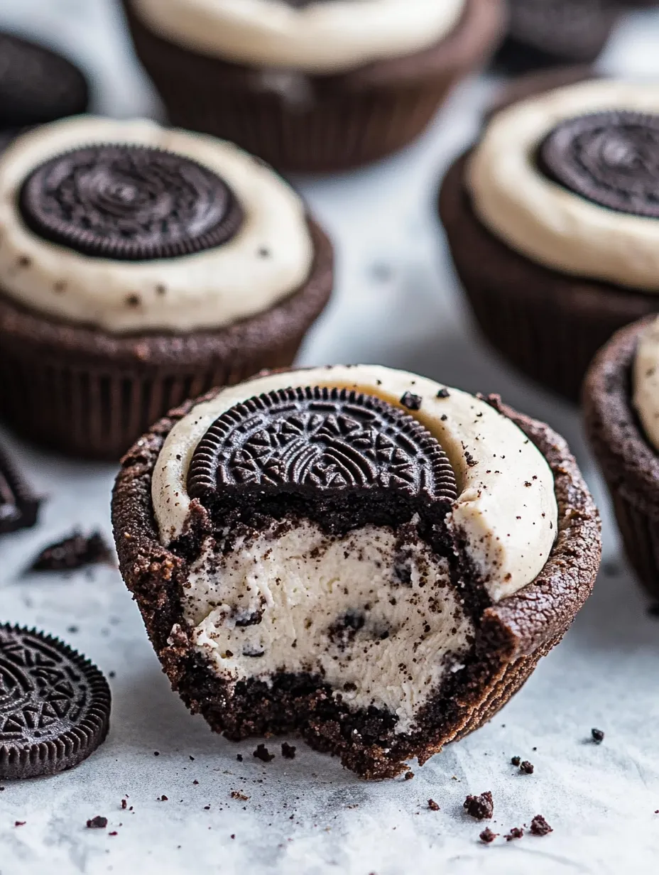 A cupcake with a bite taken out of it.