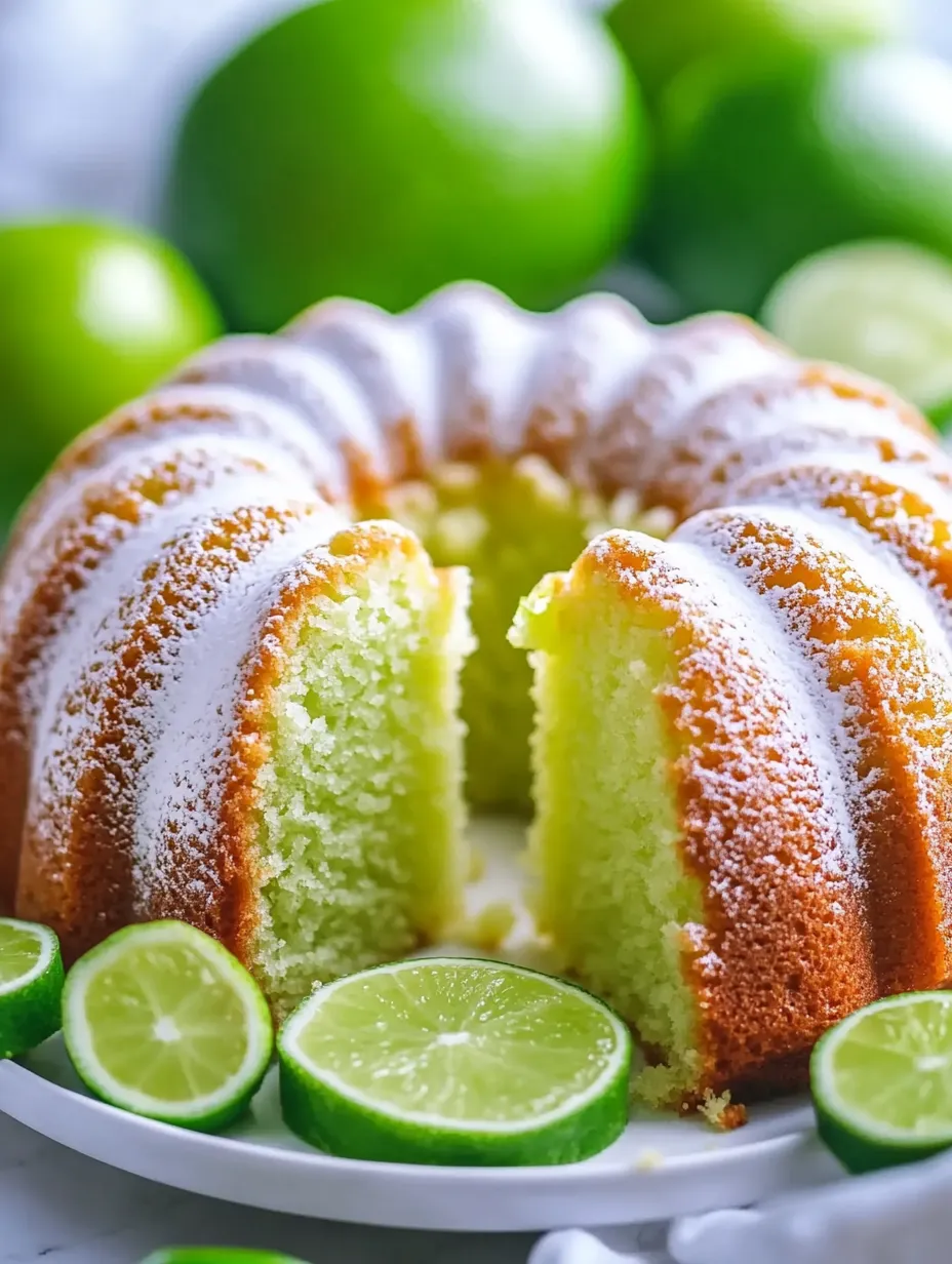 A cake with green limes on top.