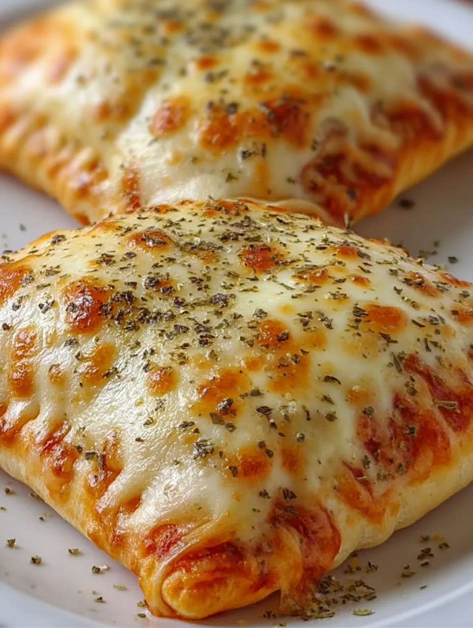 Two pieces of cheese and herb pizza.