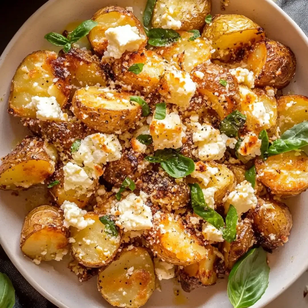 A bowl of food with cheese and potatoes.