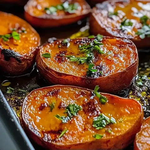Sliced carrots on a pan.