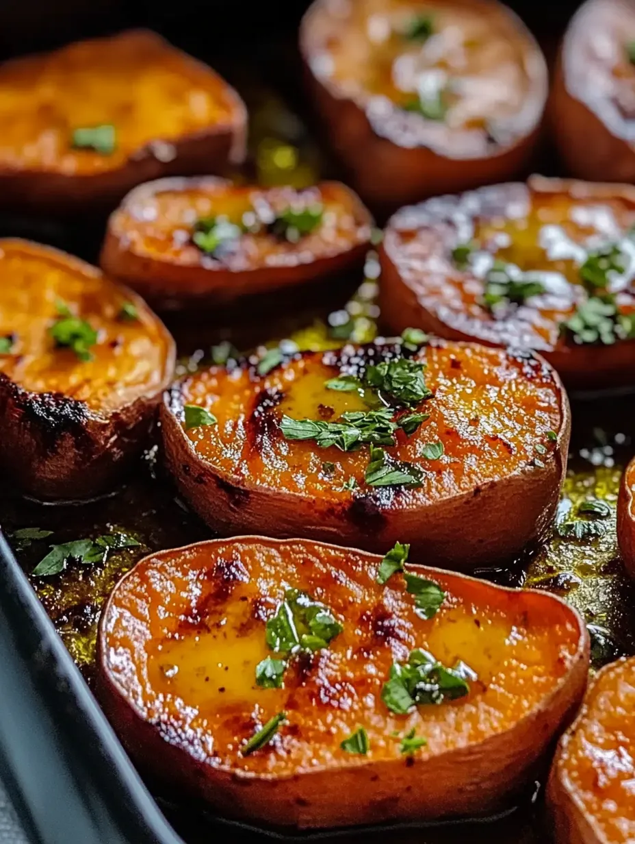 Sliced potatoes on a pan.