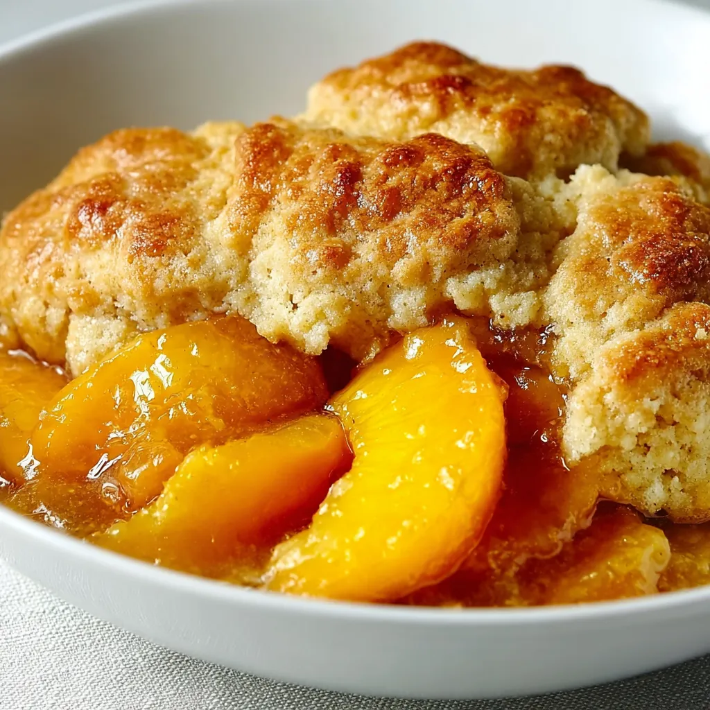 A bowl of peaches and biscuits.