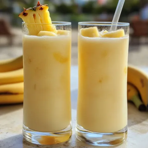 Two glasses of pineapple juice.