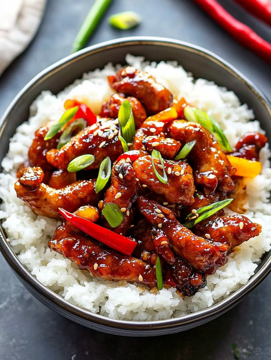 A bowl of chicken and rice.