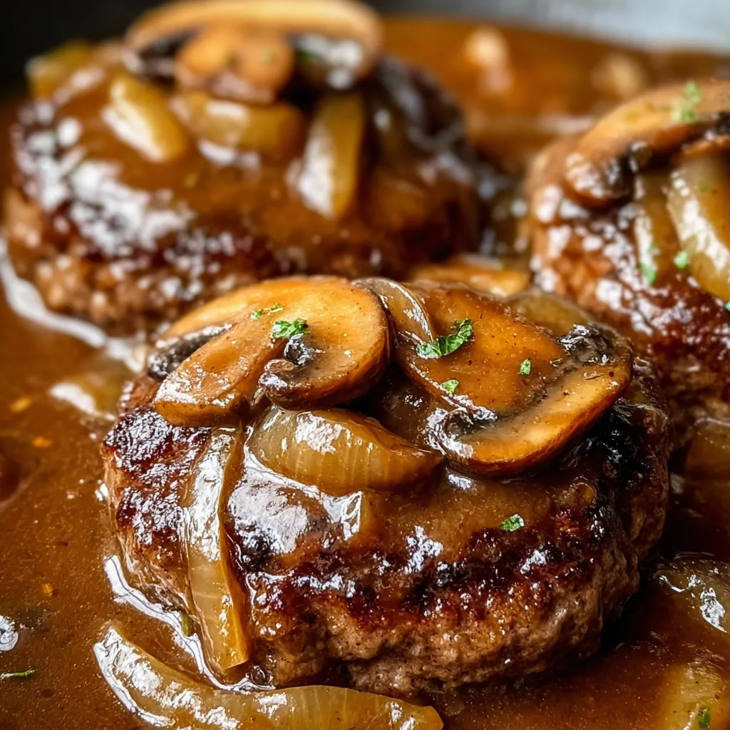 A close up of a meat dish with mushrooms.
