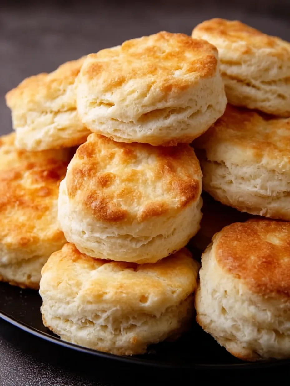 A stack of buttery biscuits.