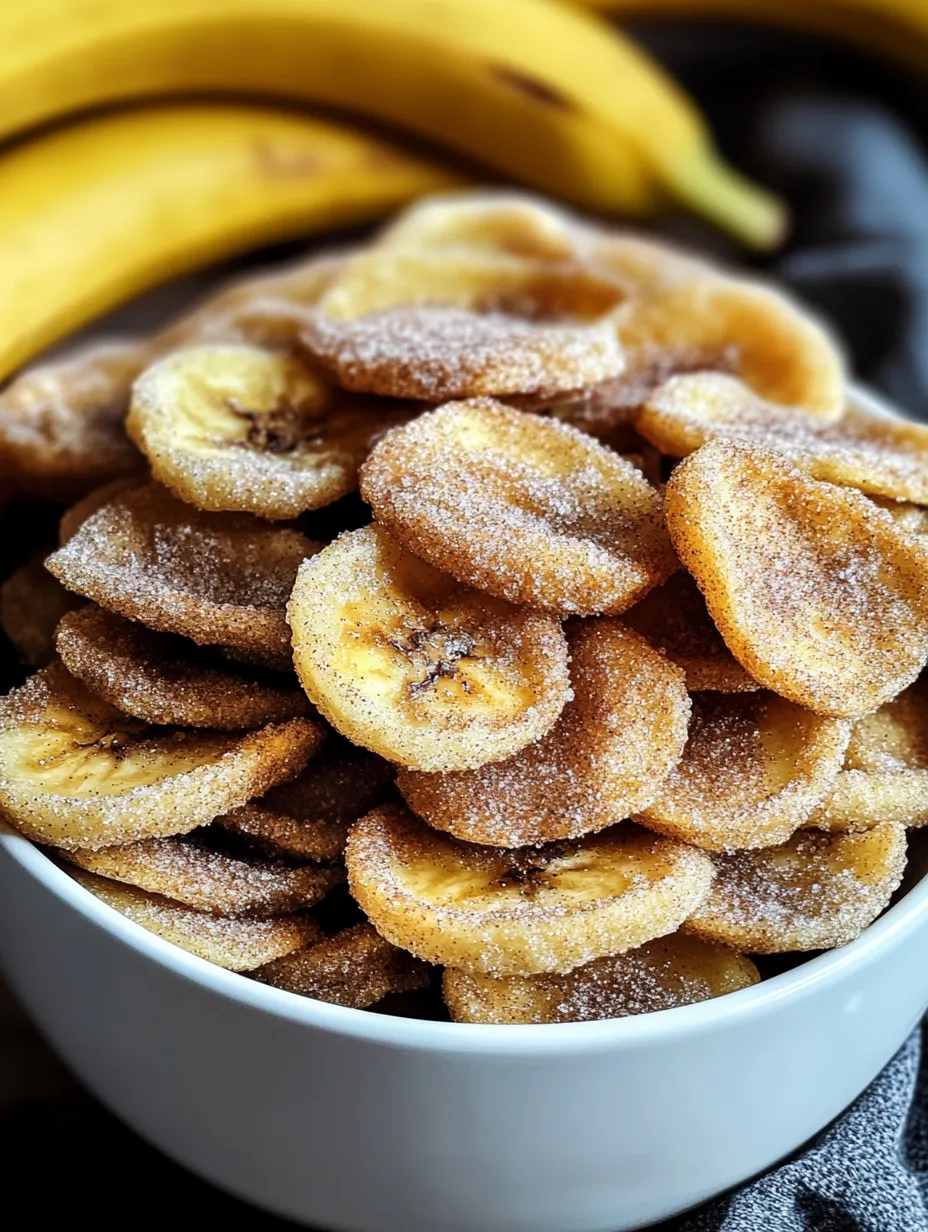 A bowl of sugar coated banana chips.