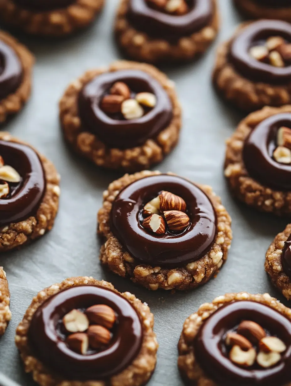 Chocolate cookies with nuts.
