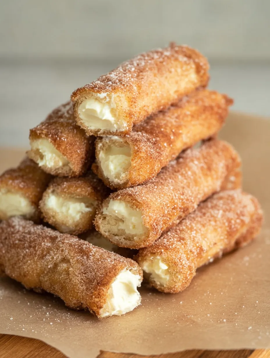A stack of powdered doughnuts.