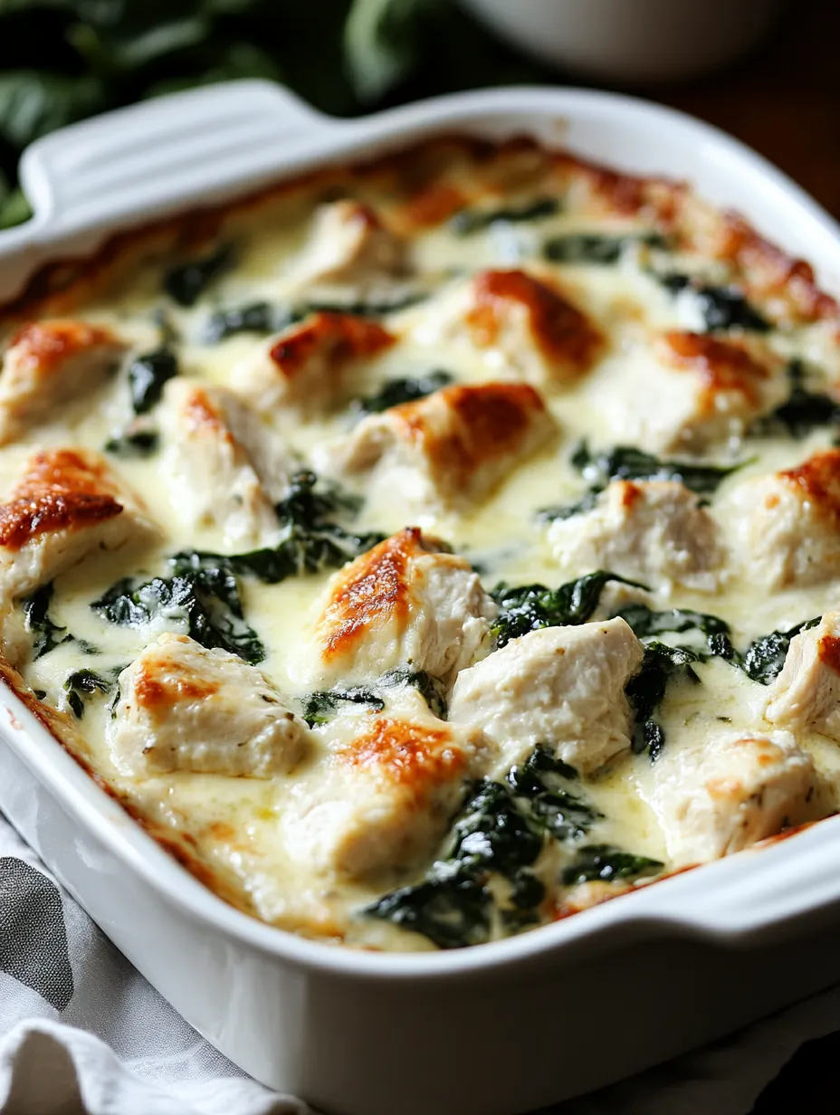 A white bowl filled with chicken and spinach.