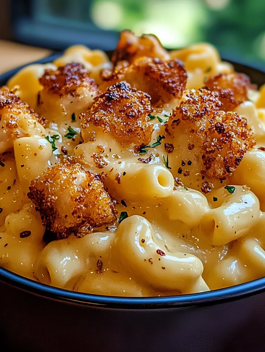 A bowl of macaroni and cheese with bread crumbs on top.
