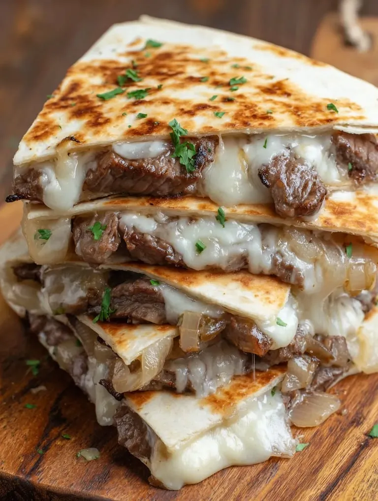 A stack of beef and cheese tacos.