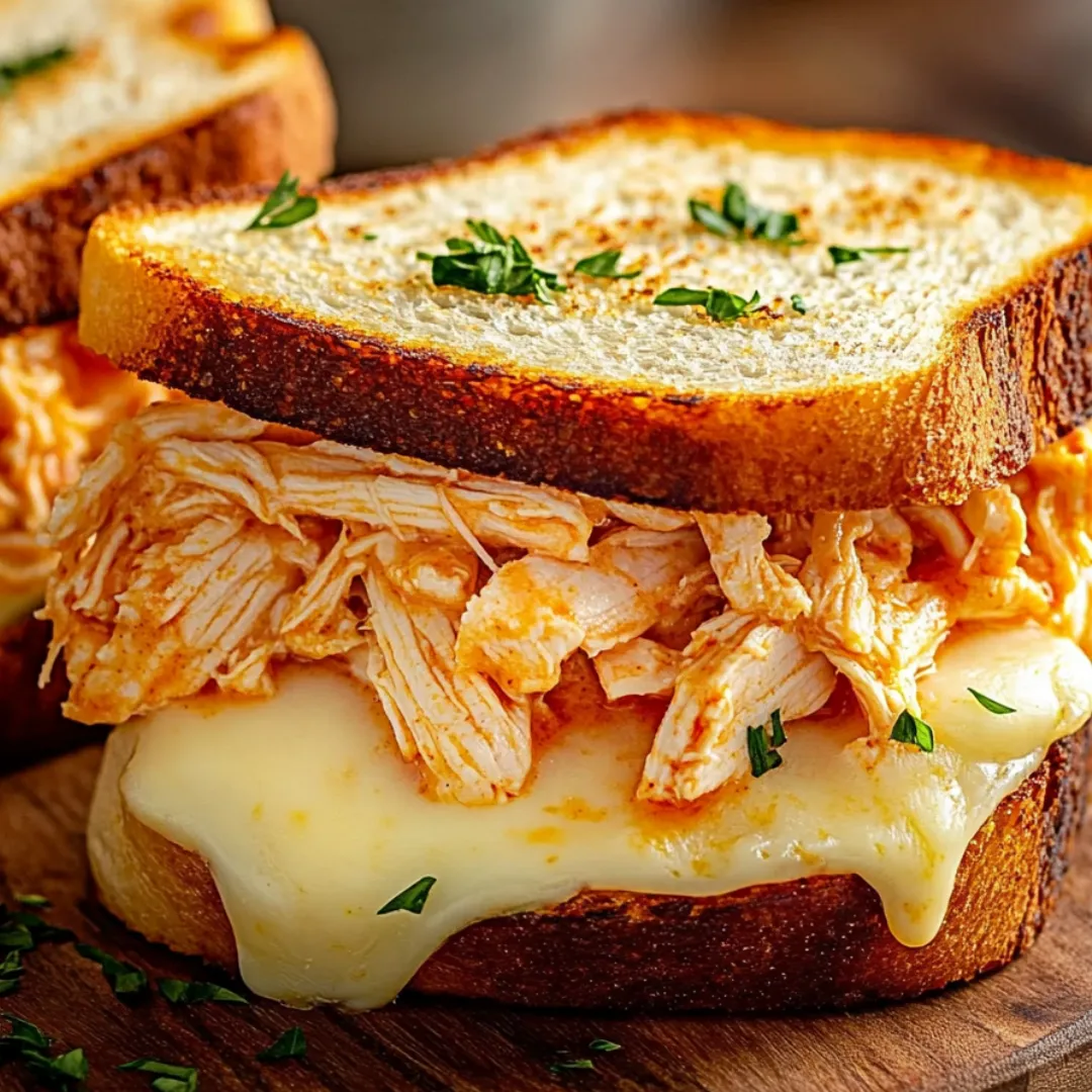 A sandwich with meat and cheese on a wooden table.