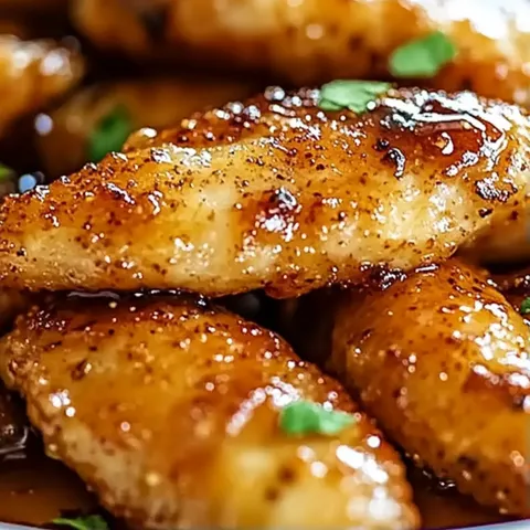 A plate of fried chicken with a sauce.