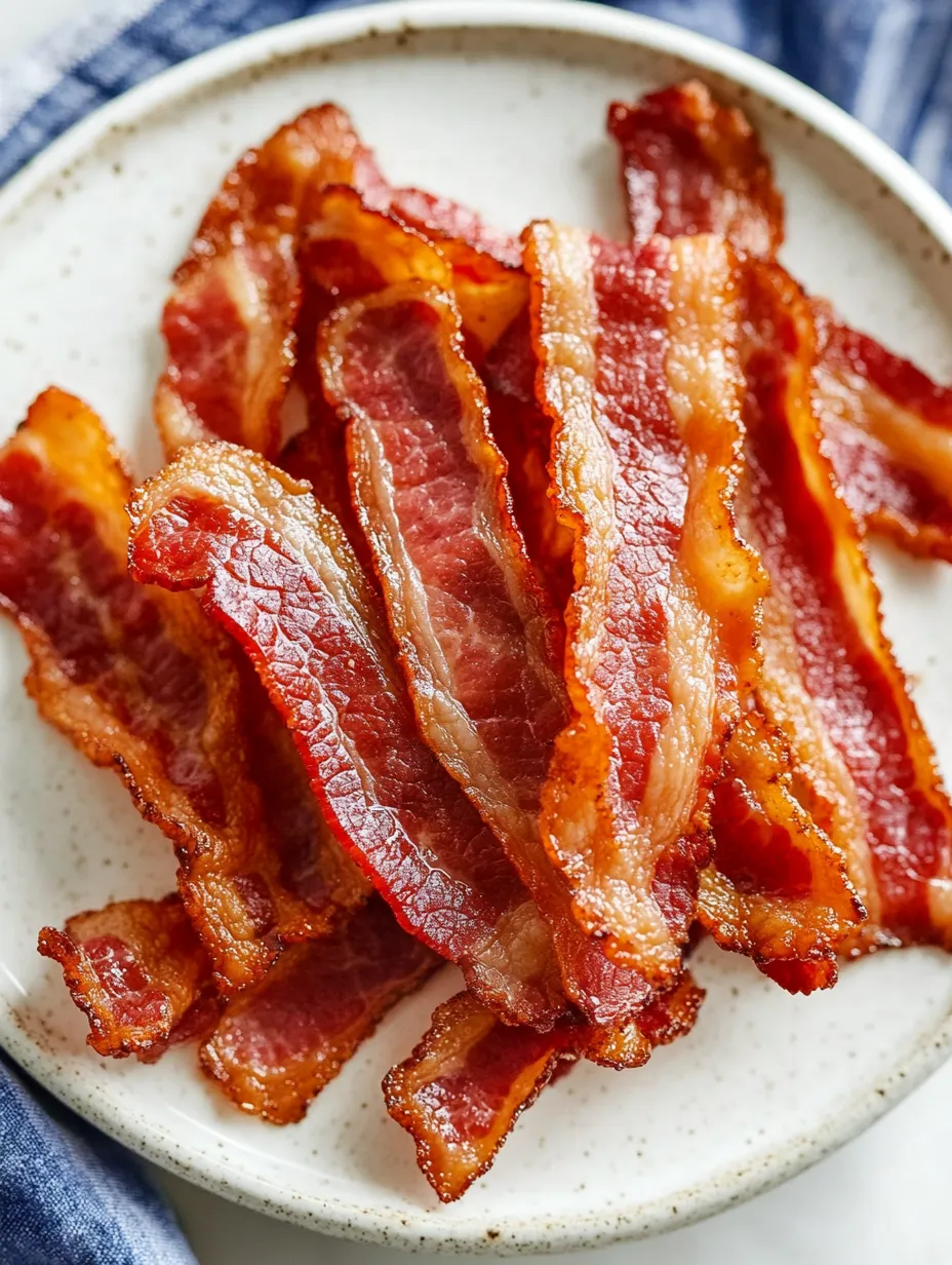 Bacon on a plate.