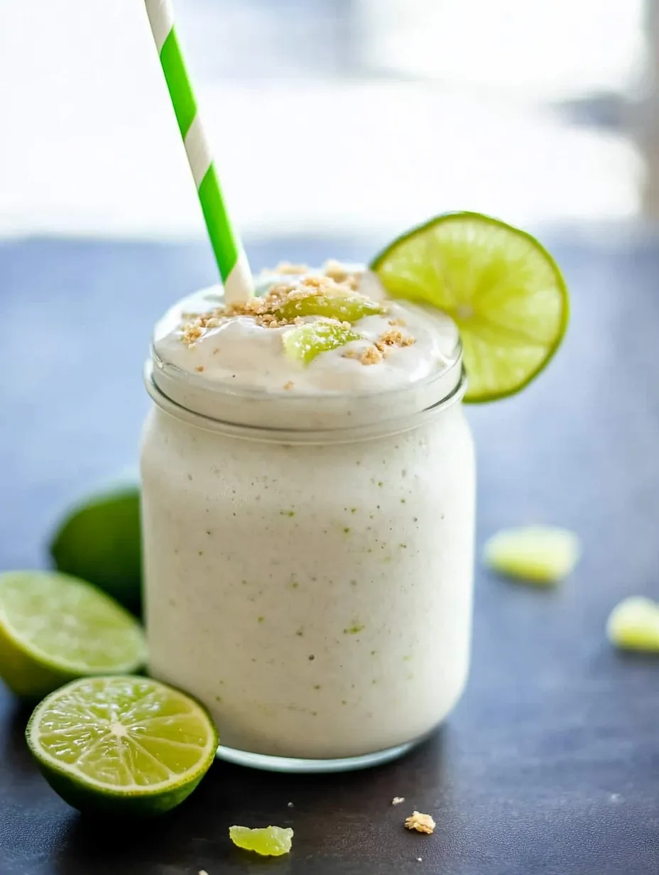 A glass of yogurt with a green straw.