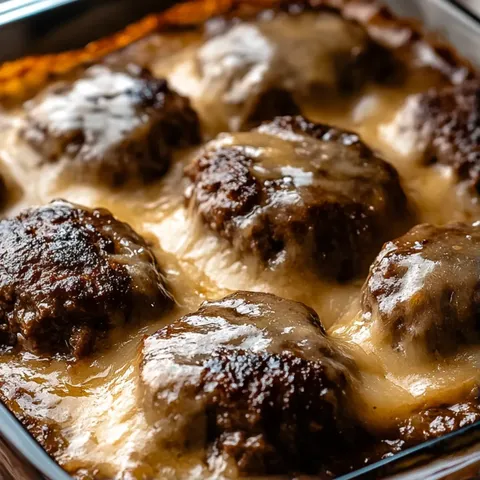 A pan of meatballs with cheese.