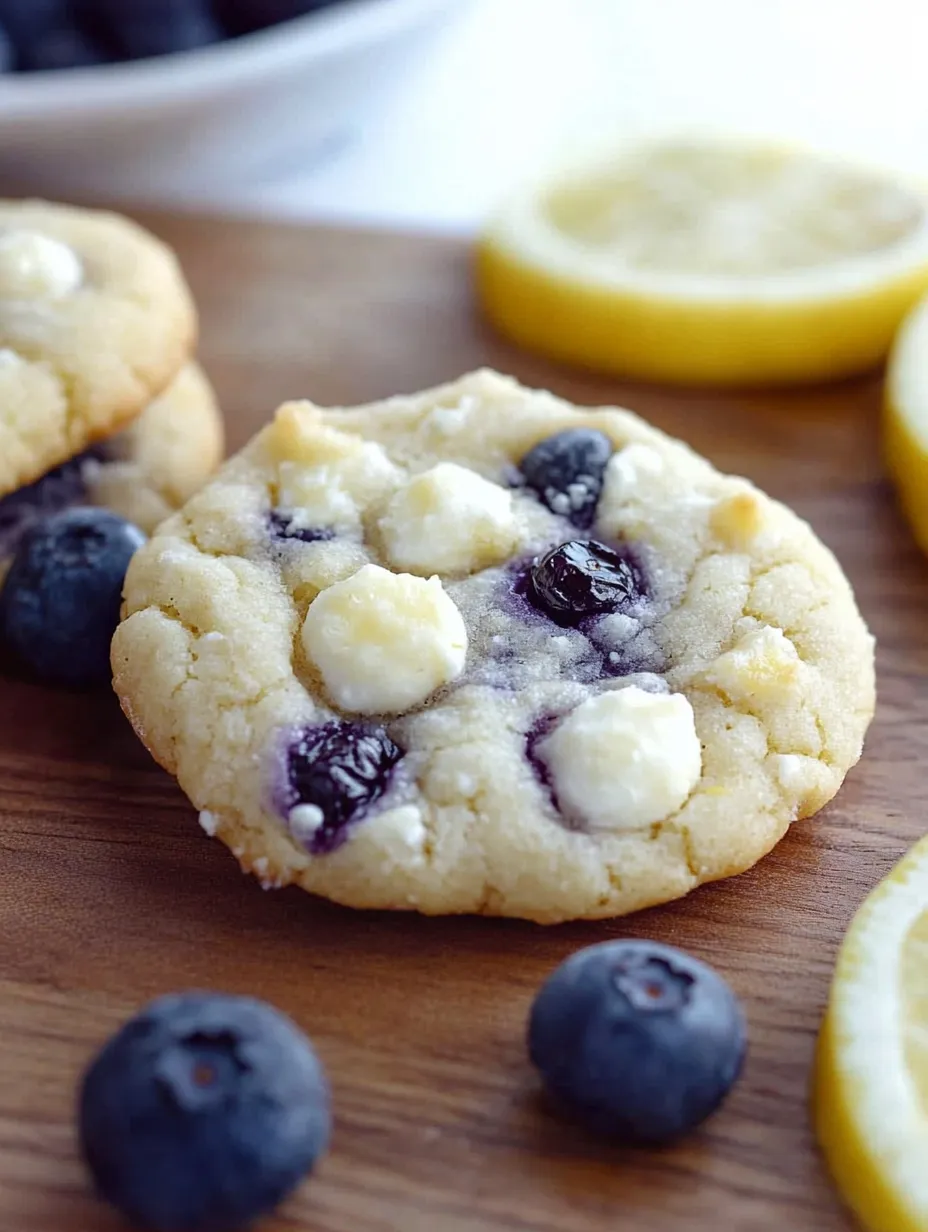 A blueberry cookie with white cream.